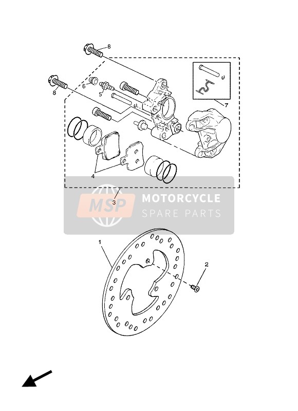 9582M0804000, Bolt,  Flange, Yamaha, 5